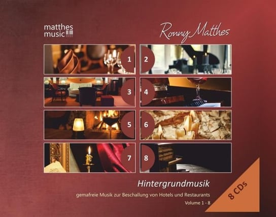 Hintergrundmusik Vol.1 - 8 Gemafreie Musik zur Beschallung von Hotels und Restaurants (Klaviermusik, Jazz & Klassik) Various Artists