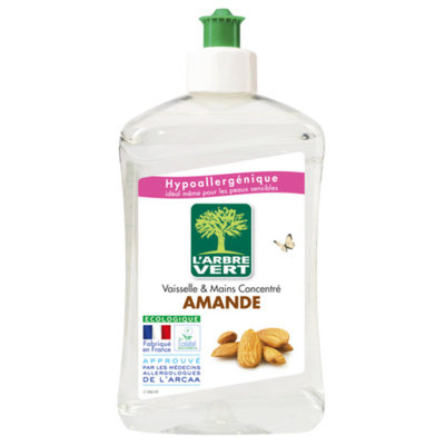 Hipoalergiczny płyn do mycia naczyń L'ARBRE VERT Amande, 500 ml Novamex