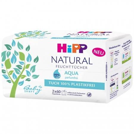 HiPP, Aqua, Chusteczki naturalne, 99% wody Hipp