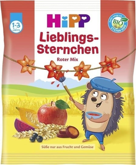 HiPP, Bio, chrupki owocowo warzywne gwiazdki, 30 g Hipp