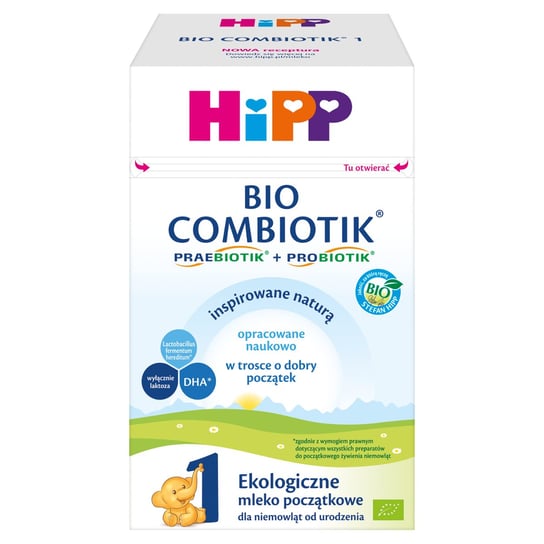 HiPP, Bio Combiotik, Mleko początkowe dla niemowląt od urodzenia, 550 g Hipp