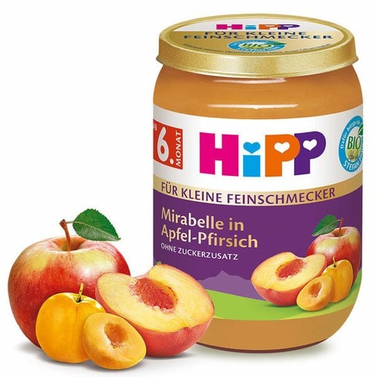 HiPP, Bio, deser jabłka brzoskwinie mirabelki, 190 g Hipp
