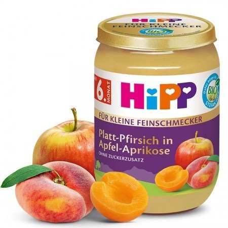 HiPP, Bio, deser z jabłek moreli i słodkiej brzoskwini, 190 g Hipp