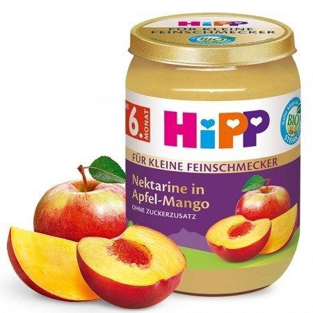 HiPP, Bio, deserek nektarynka jabłko mango, 190 g Hipp