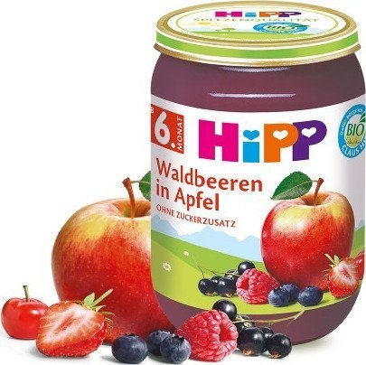 HiPP, Bio, deserek owoce leśne z jabłkiem, 190 g Hipp