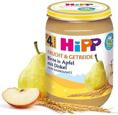 HiPP, Bio, deserek z gruszek jabłek i orkiszu, 190 g Hipp