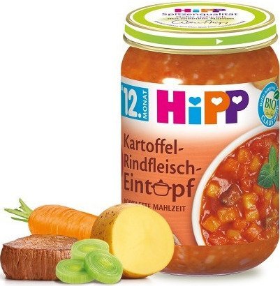 HiPP, Bio, gulasz warzywny z wołowiną, 250 g Hipp