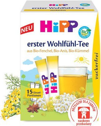 HiPP, Bio, herbatka ziołowa Zdrowy Brzuszek, 15x0,36 g Hipp