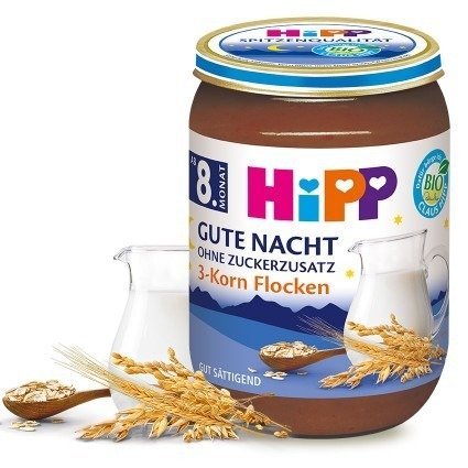 HiPP, Bio, kaszka mleczna 3 zboża na sen, 250 g Hipp