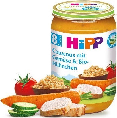 HiPP, Bio, kuskus z warzywami i kurczakiem, 220 g Hipp