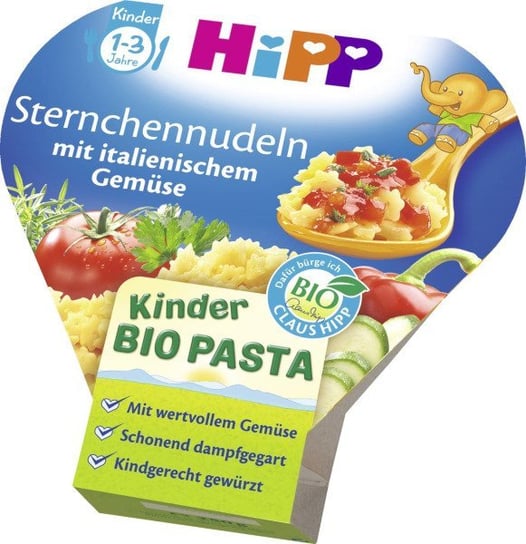 HiPP, Bio, makaron gwiazdki z warzywami i cukinią, 250 g Hipp