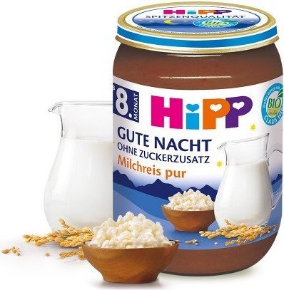 HIPP, Bio, Mleczna kaszka ryżowa, Na dobry sen, 190 g Hipp