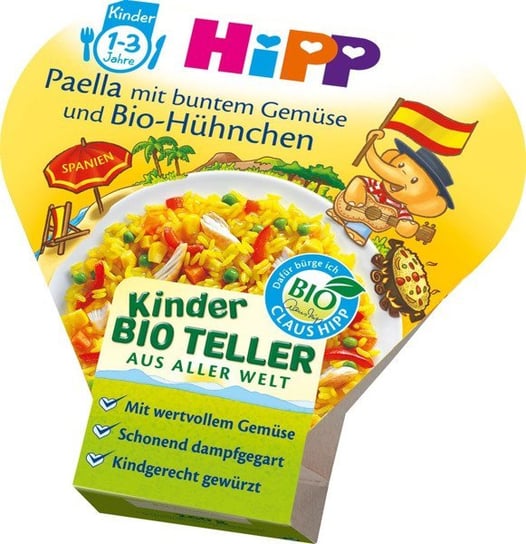 HiPP, Bio, paella z warzywami i kurczakiem, 250 g Hipp