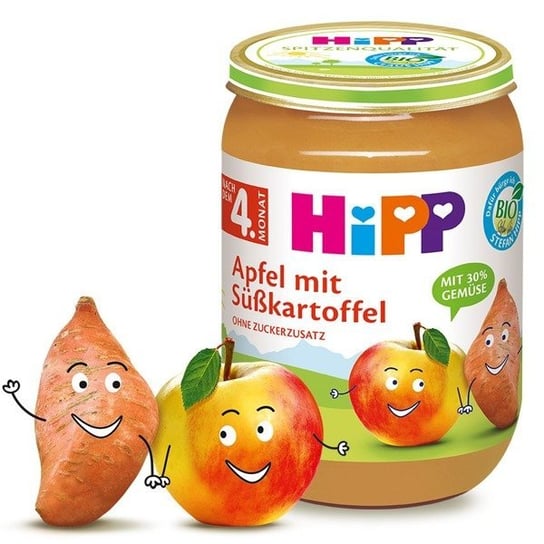 HiPP, Bio, pyszny deser jabłko z batatami, 190 g Hipp