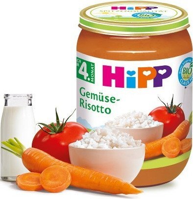 HiPP, Bio, risotto pomidorki marchewka, 190 g Hipp