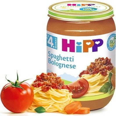 HiPP, Bio, spaghetii bolognese z wołowinką, 190 g Hipp