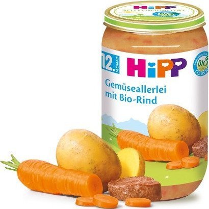HiPP, Bio, warzywa z wołowinką, 250 g Hipp