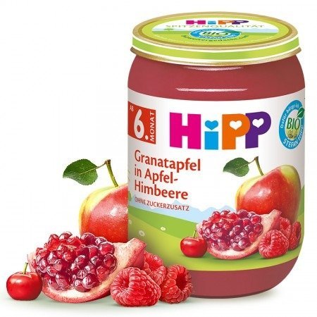 HiPP, deserek granat jabłko malina, 190 g Hipp