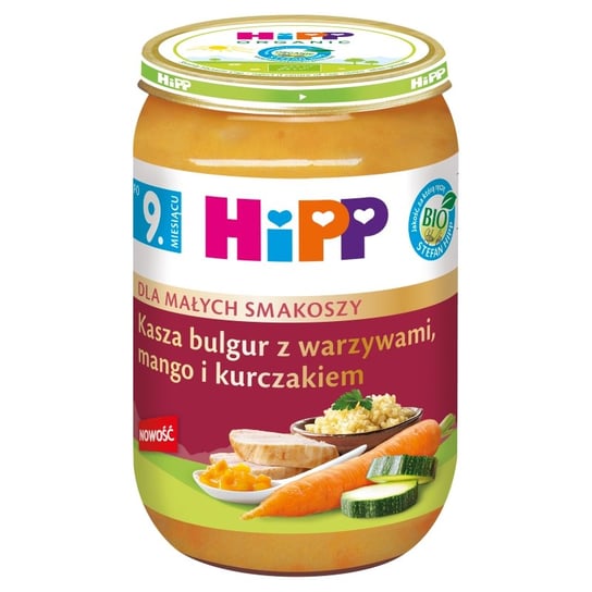 HIPP Dla Małych Smakoszy Kasza bulgur z warzywami mango i kurczakiem po 9. miesiącu 220 g Bio Hipp