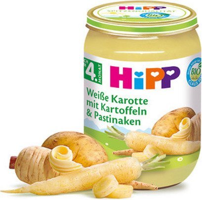 HiPP, ekologiczna biała marchew ziemniaki pasternak, 190 g Hipp
