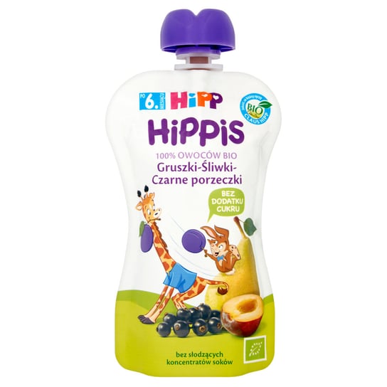 Hipp hippis gruszki-śliwki-czarne porzeczki 100g Hipp