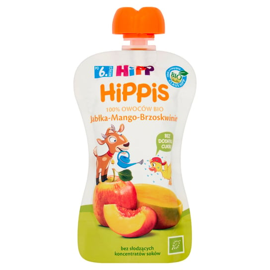 Hipp hippis mus jabłka-mango-brzoskwinie 6m+ 100g Hipp
