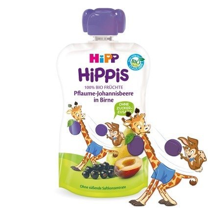HiPP, HiPPiS, Mus owocowy, Śliwki, gruszki i porzeczki, 100 g Hipp
