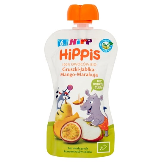 HIPP Mus owocowy Gruszki-Jabłka-Mango-Marakuja po 6. miesiącu 100 g Bio Hipp