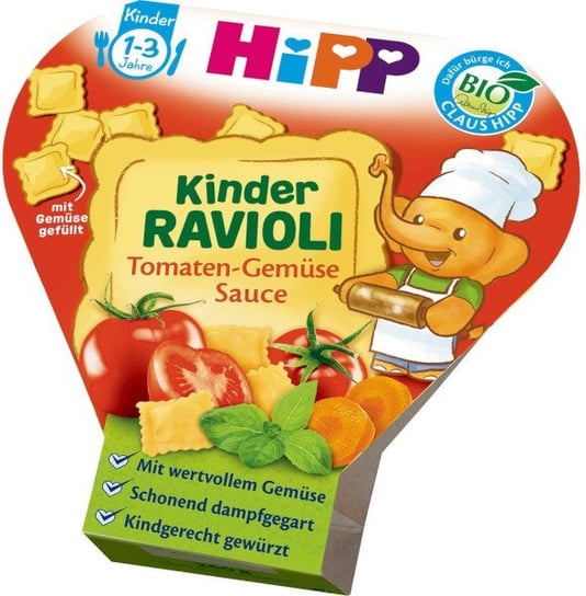 HiPP, wegetariańskie ravioli w sosie pomidorowym, 250 g Hipp