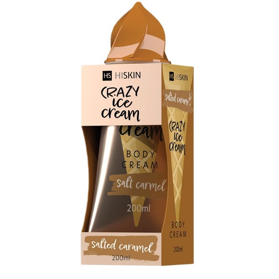 HiSkin, Crazy Ice Cream, krem do ciała Słony Karmel, 200ml HISKIN