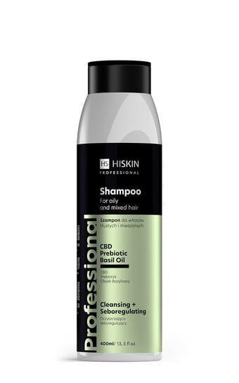 HISKIN Professional, Szampon do włosów tłustych i mieszanych - oczyszczająco-seboregulujący, 400 ml HISKIN