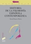 Historia de la filosofía española contemporánea Suances Marcos Manuel