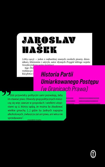 Historia Partii Umiarkowanego Postępu (w Granicach Prawa) Jaroslav Hašek