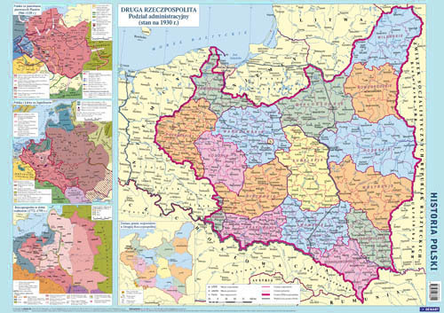Historia Polski - mapa ścienna podręczna Wydawnictwo Demart