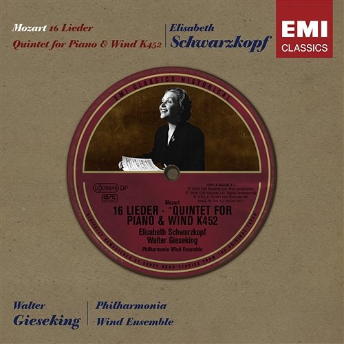 Historical Series: Mozart Lieder Elisabeth Schwarzkopf, Walter Gieseking, New Philharmonia Wind Ensemble