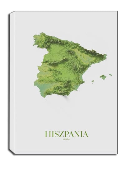 Hiszpania, mapa - obraz na płótnie 20x30 cm Galeria Plakatu