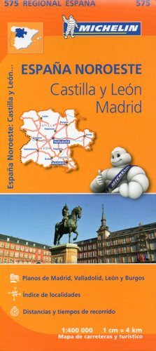 Hiszpania Północno-Zachodnia, Castilla y Leon, Madrid. Mapa 1:400 000 Michelin Travel Publications