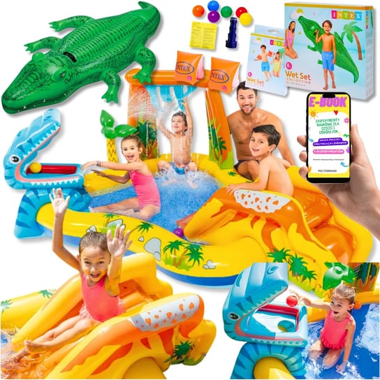 HIT! BASEN DLA DZIECI + DODATKI DO OGRODU NA LATO DMUCHANY PLAC ZABAW DLA DZIECI ZJEŻDŻALNIA INTEX XXL PREZENT DLA DZIECI + EBOOK Intex