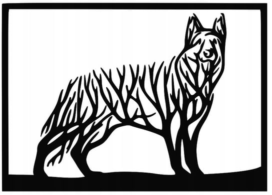Hit! Pies Owczarek Niemiecki Obraz Ażurowy 3D N108 Inna marka