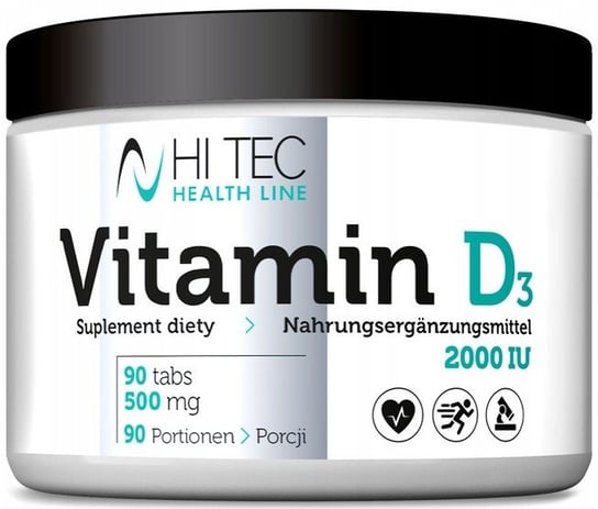 HiTec Nutrition, Suplement diety, Vitamin D3, 90 tabletek HiTec Nutrition