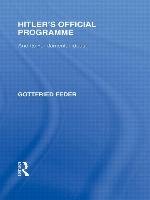 Hitler's Official Programme Feder Gottfried