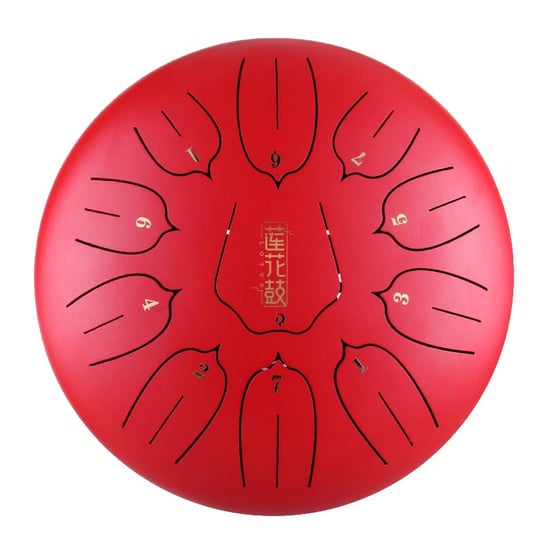 HLURU HUASHU Lotus tongue drum 10" 11 ton Red HLURU