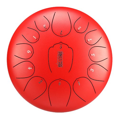 HLURU HUASHU Lotus tongue drum 12" 13 ton Red HLURU