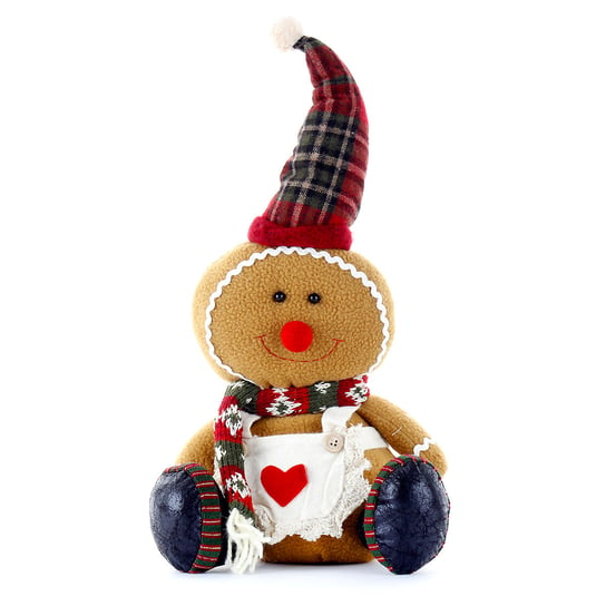 Ho! Ho! Ho!, Figurka ozdobna na Boże Narodzenie, piernikowy ludzik, fartuszek, 35,5x23,5x16 cm Empik