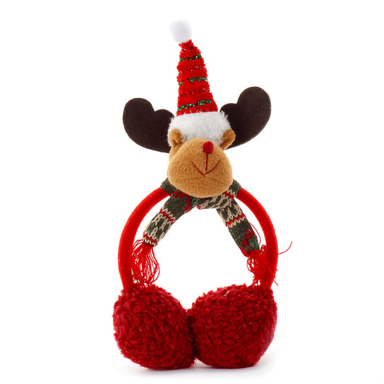 Ho! Ho! Ho!, Nauszniki na Boże Narodzenie, renifer z szalikiem, czerwone, 33x13,5 cm Empik