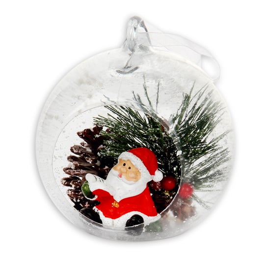 Ho! Ho! Ho!, Zawieszka kula śnieżna na Boże Narodzenie, Mikołaj, 11,5x10x9 cm Empik