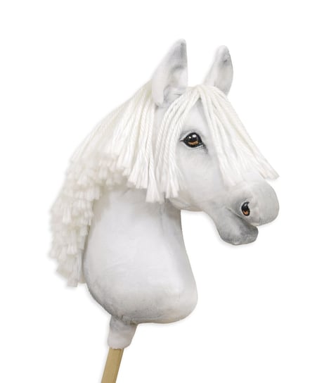 Hobby Horse Duży koń na kiju Premium - biały A3 Inna marka