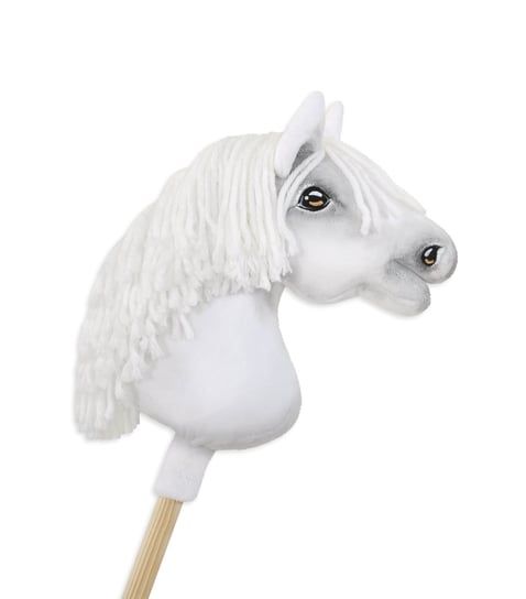 Hobby Horse Mały koń na kiju Premium - biały A4 Inna marka