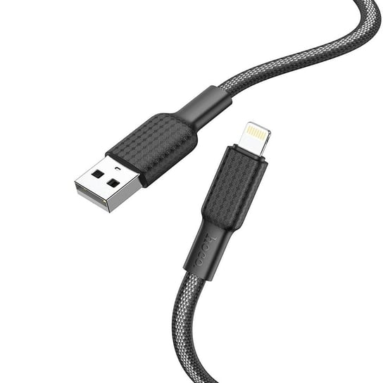 HOCO kabel USB do iPhone Lightning 8-pin 2,4A Jaeger X69 czarno-biały HOCO.