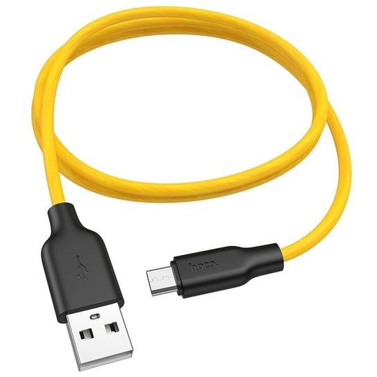 HOCO kabel USB do Micro Plus Silicone X21 1 metr czarno-pomarańczowy. HOCO.